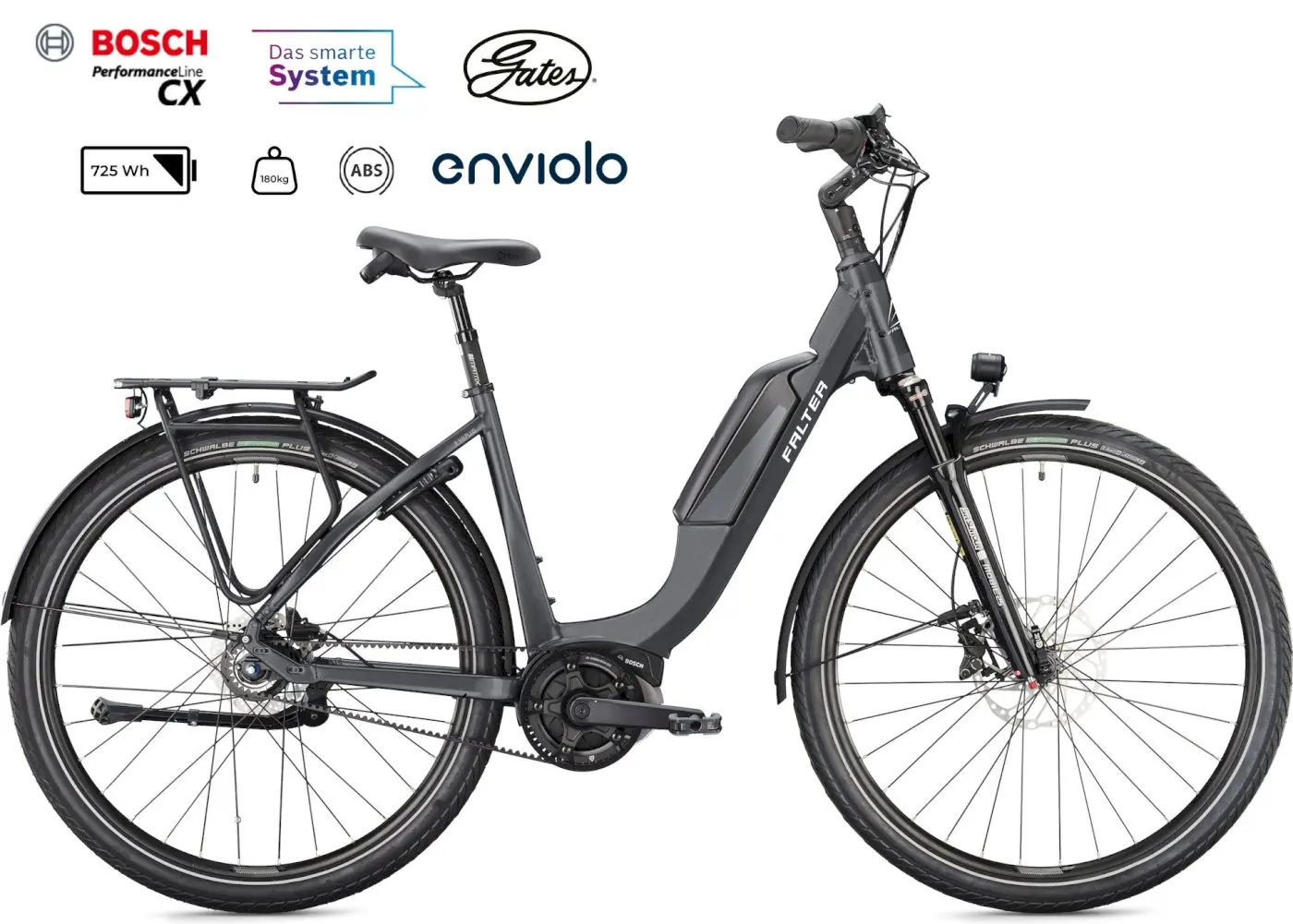 Falter E-Bike E 9.8 FL 725 Plus Wave cool grey 60 cm ohne Tracker
