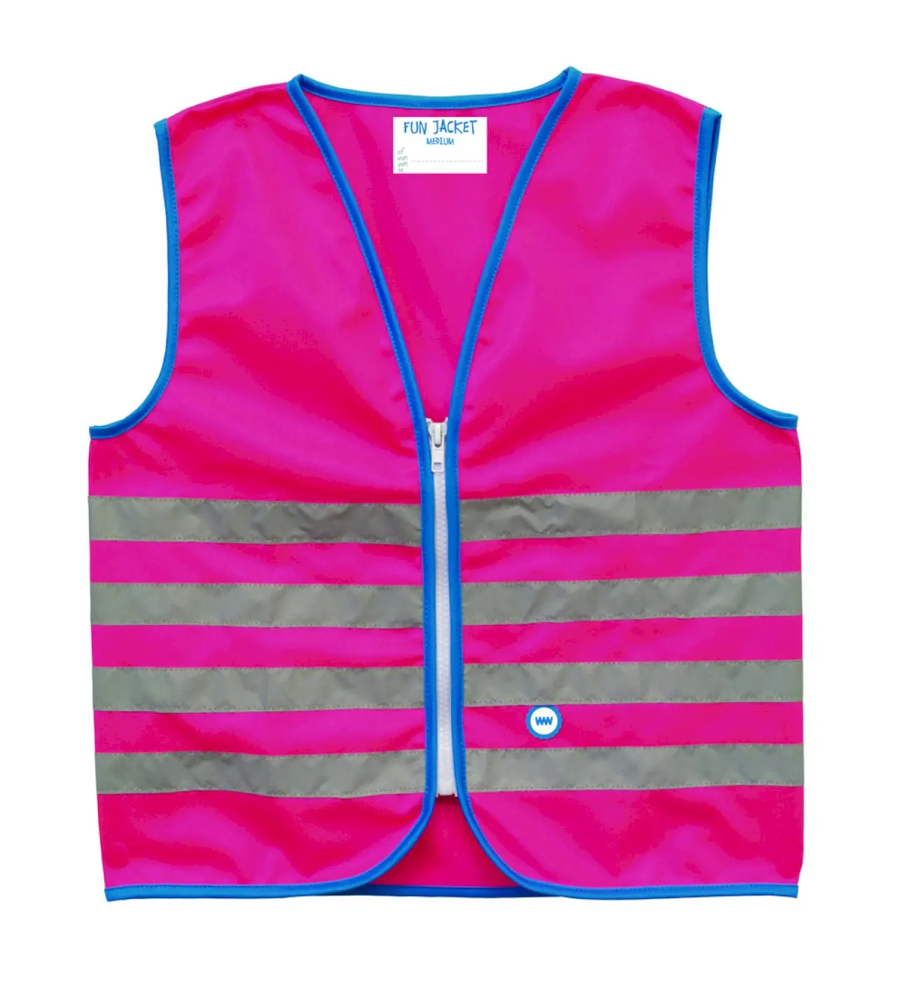WOWOW Reflexweste Fun Jacket for Kids pink L (9-11 Jahre)