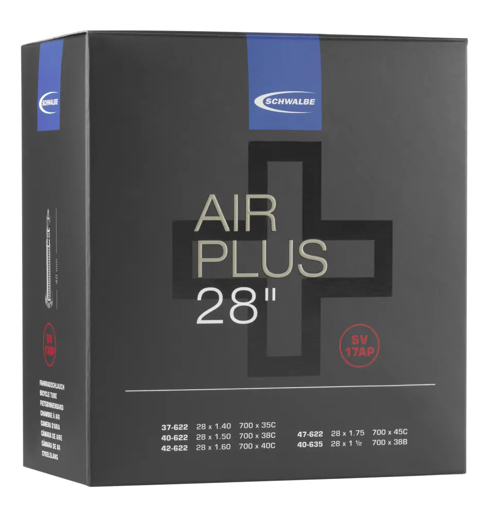 Schwalbe Schlauch Air Plus 28 Zoll SV - Sclaverant - Presta Schwalbe Schlauch Air Plus 28 Zoll SV - Sclaverant - Presta