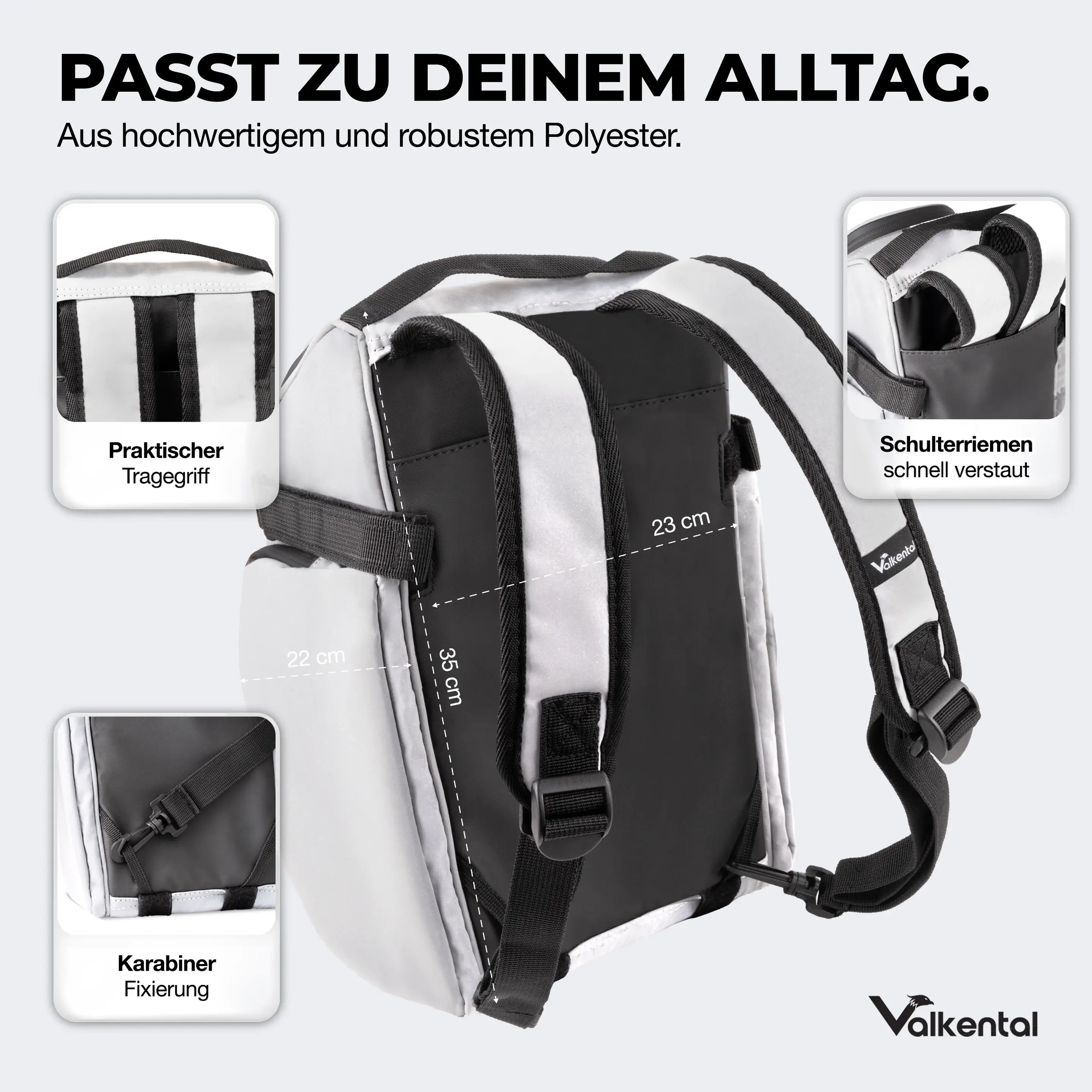 Valkental Trunk Bag 14 Liter reflektierend