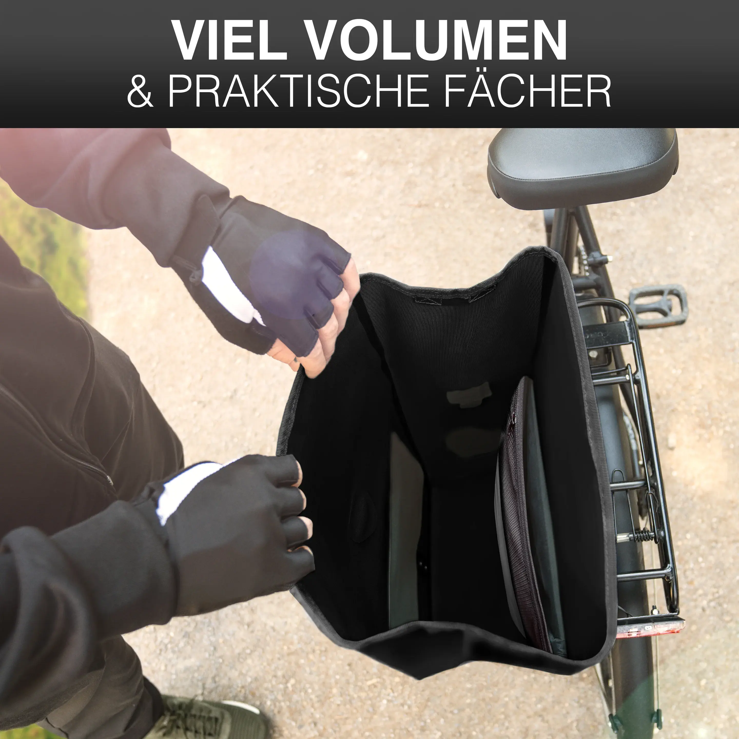 Valkental Bike Bag Urban schwarz reflektierend