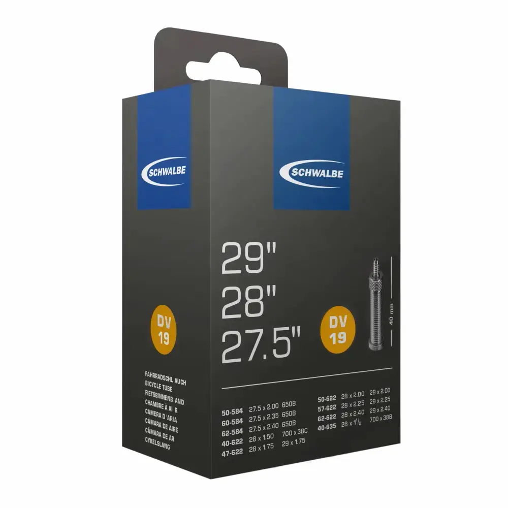 Schwalbe Schlauch 27,5 / 28 / 29 Zoll Nr. 19 DV - Dunlopventil - Blitzventil
