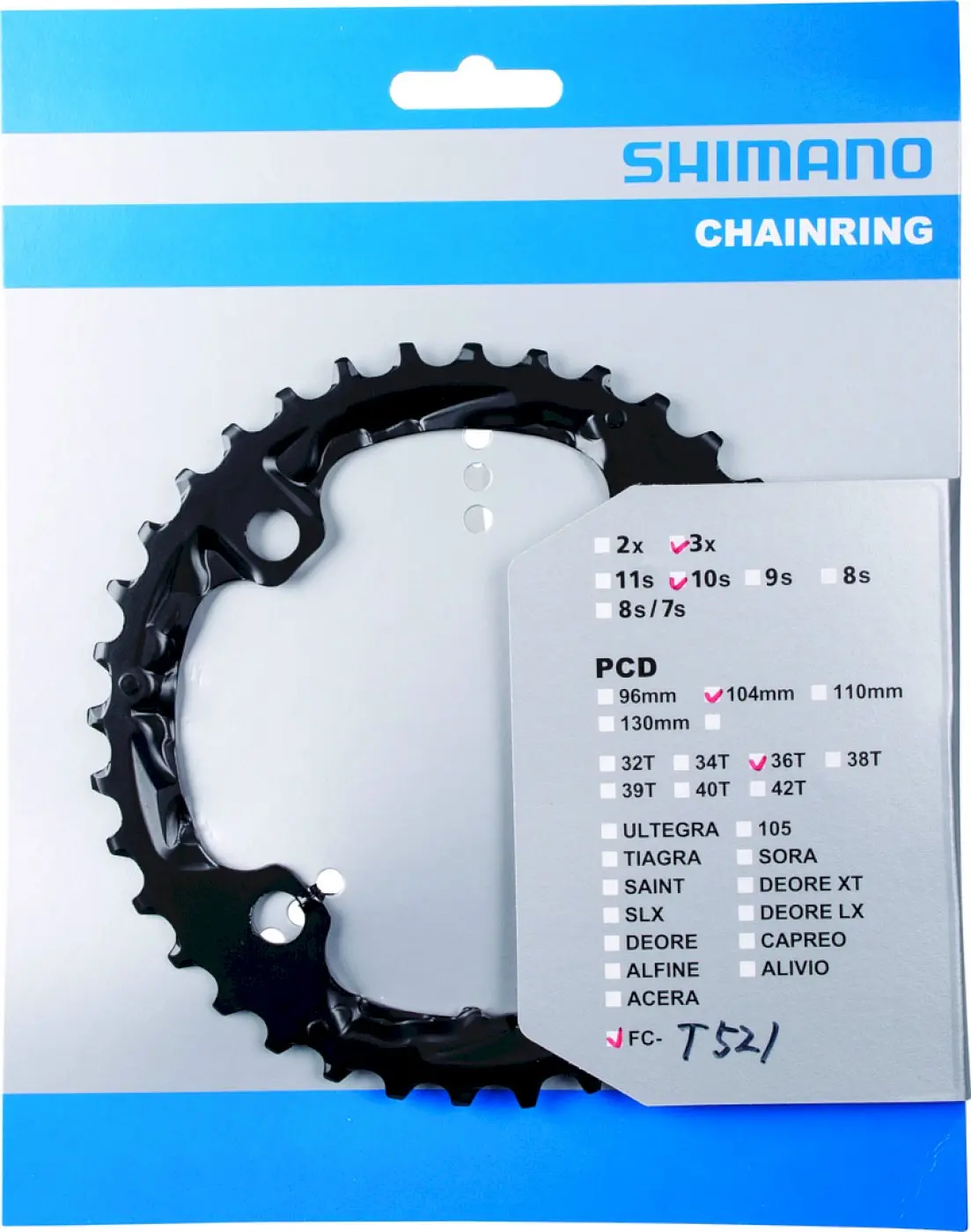 Shimano Kettenblatt FC-T611 Deore 36 Zähne Y1NL98020