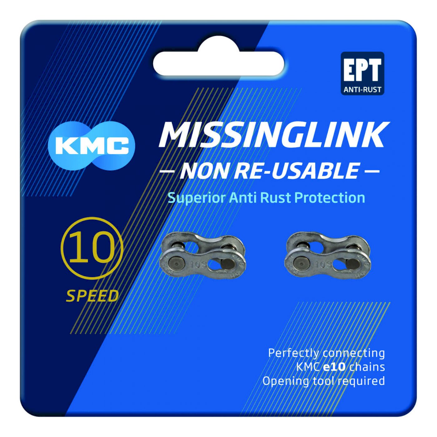 KMC Kettenverschlussglied MissingLink 10-fach EPT silber 1/2x11/128