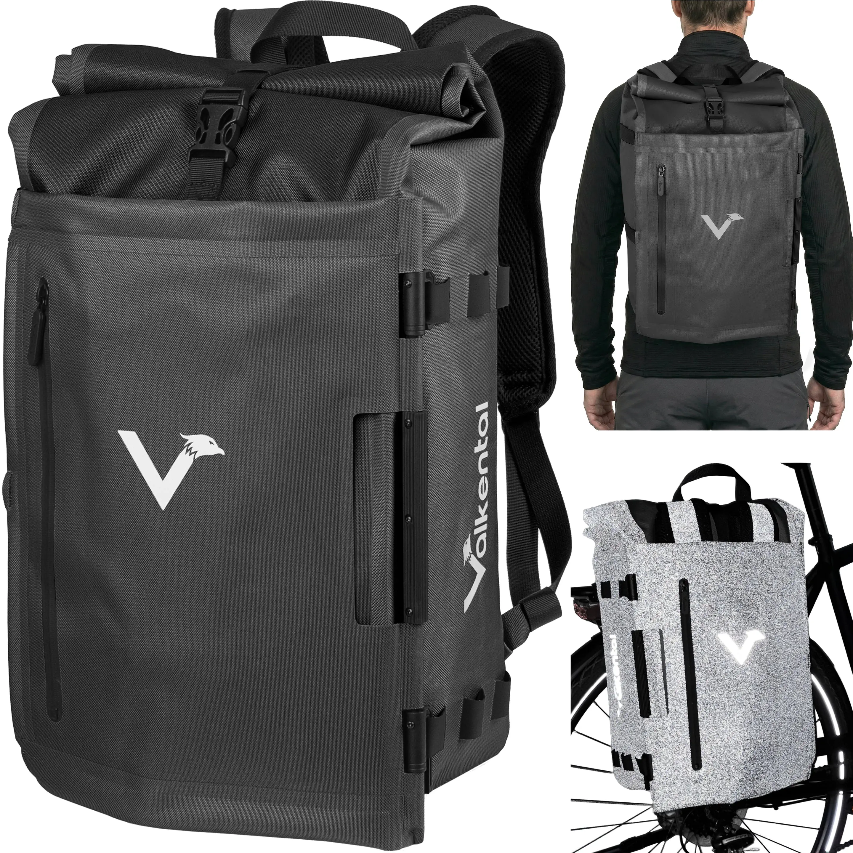 Valkental TrailX schwarz reflektierend Valkental TrailX schwarz reflektierend