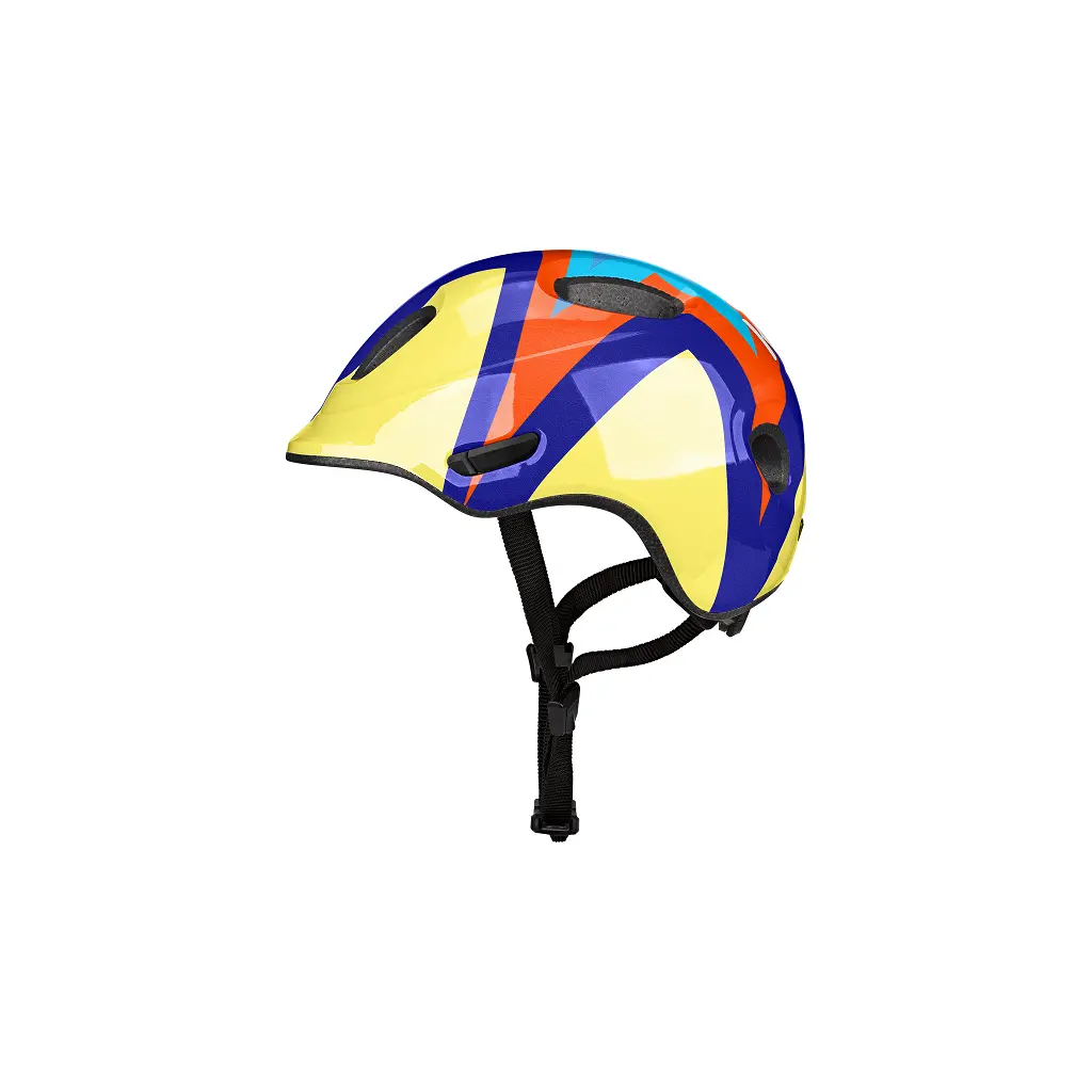 KED Helm Meggy Spark starburst yellow blue 50-55 cm mit Rücklicht