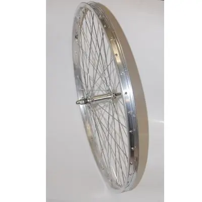 Laufradsatz 26 Zoll Alu Kastenfelge silber Vollachse