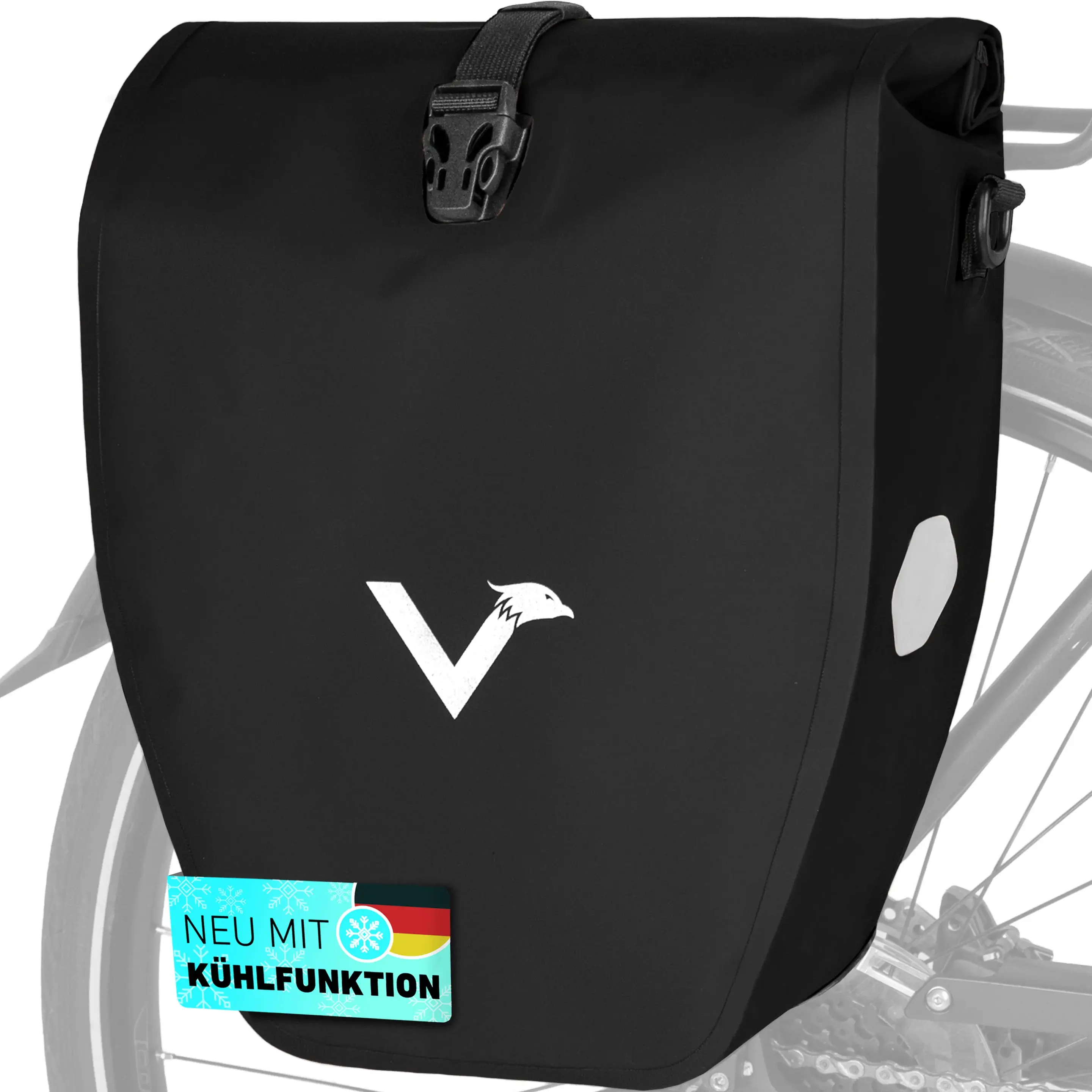 Valkental Bike Bag 20 Liter schwarz mit Kühlfunktion Valkental Bike Bag 28 Liter schwarz mit Kühlfunktion
