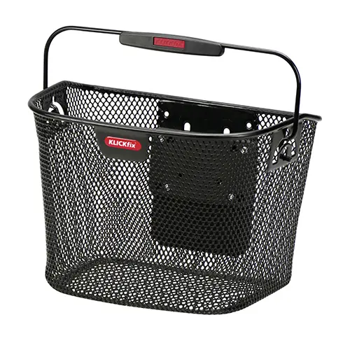 KLICKfix Vorderrad-Korb Mini engmaschig schwarz
