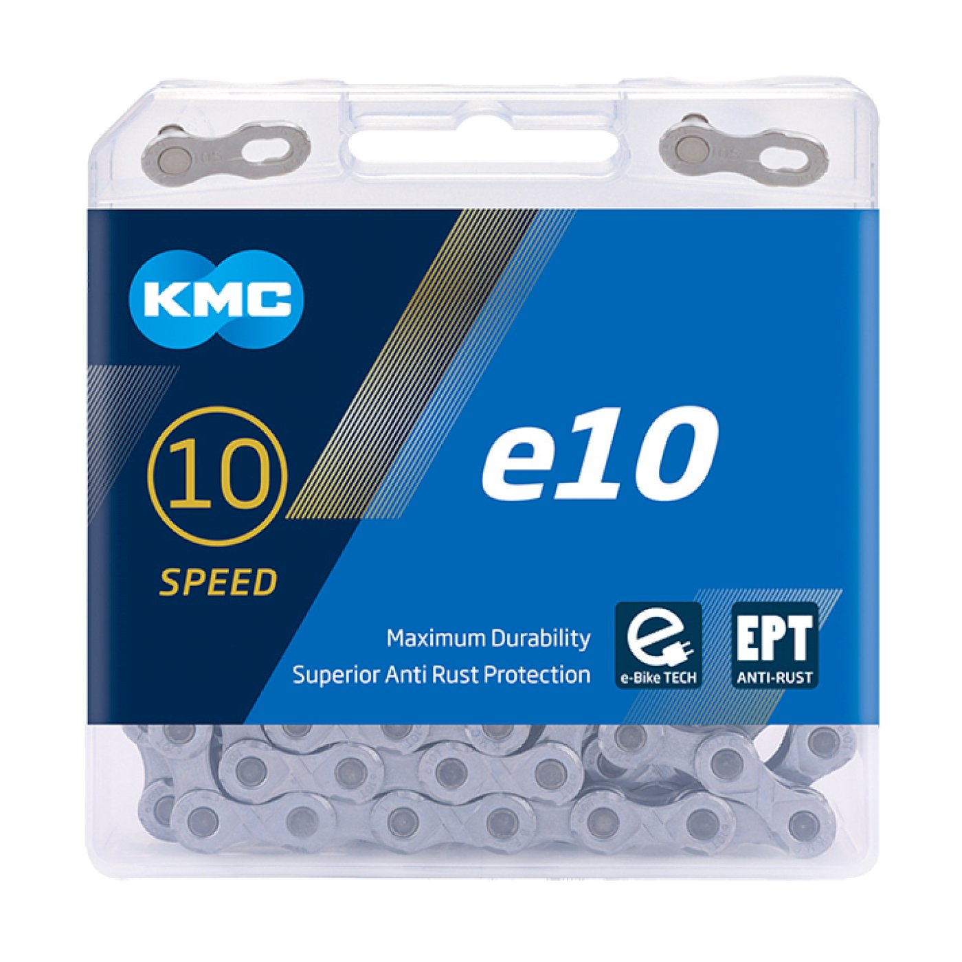 KMC Fahrrad Kette e10 EPT E-Bike 10-fach EPT 136 Glieder 1/2x11/128