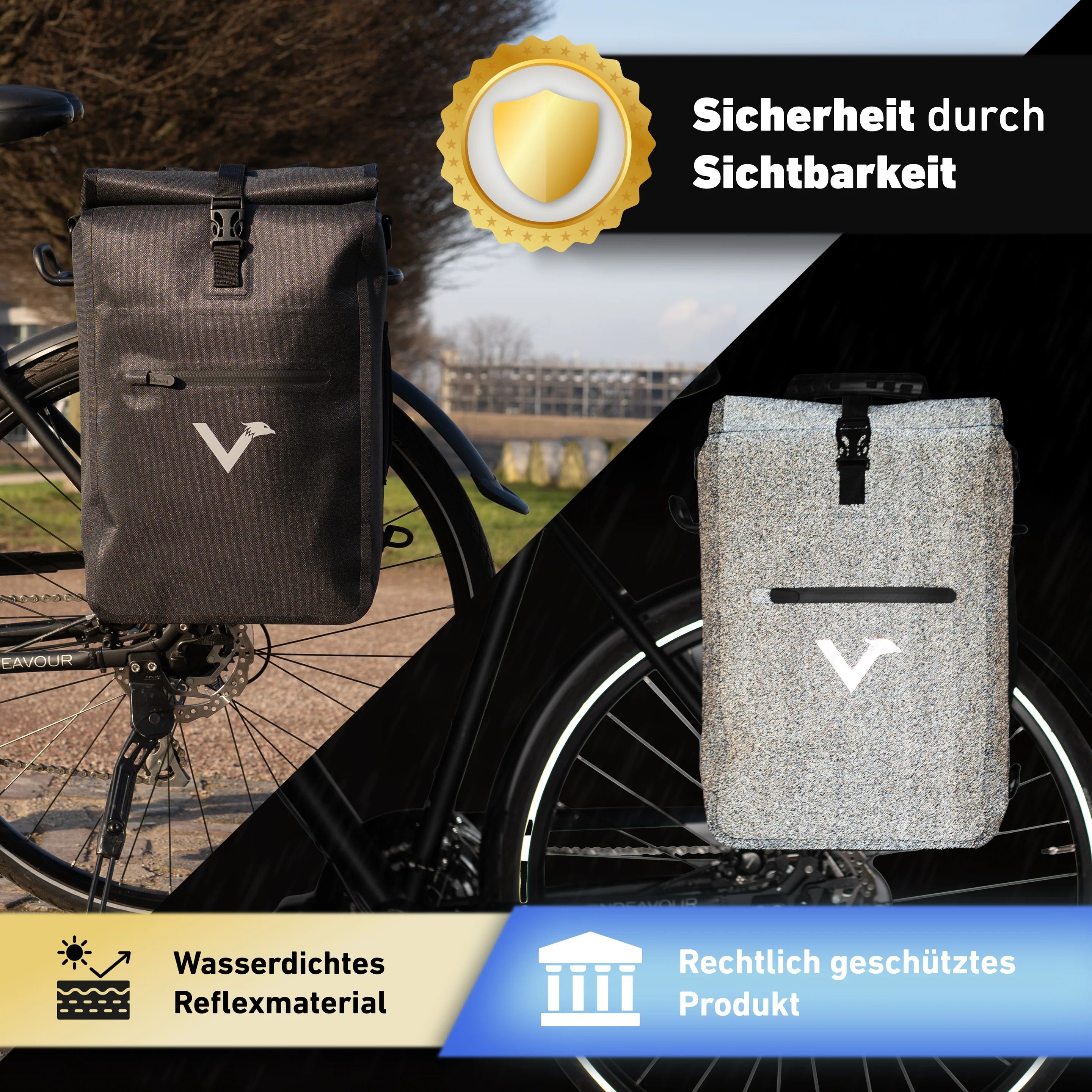 Valkental ValkOne 23 l 3in1 Fahrradtasche Space Black
