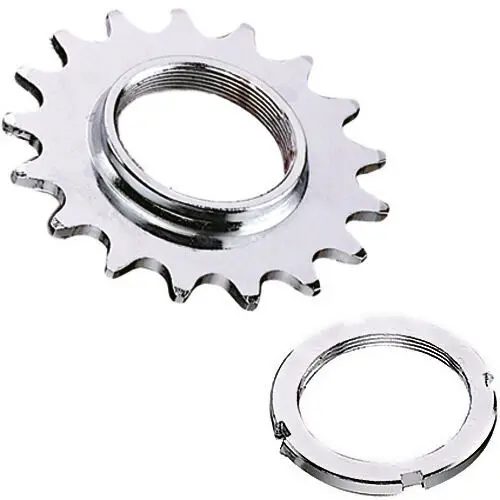 POINT Schraub-Zahnkranz 1/8", Singlespeed, verchromt Doppelt getempert, mit BSA Gewinde