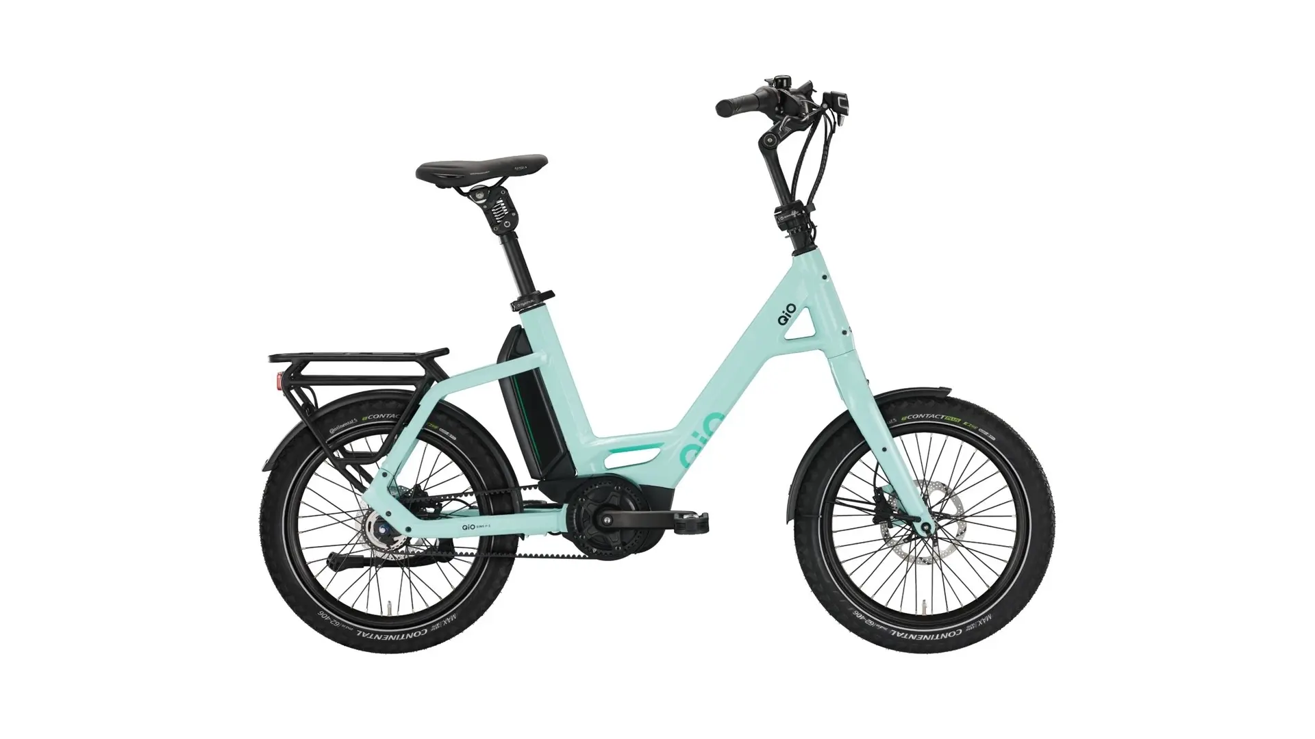 QIO EINS P-5 Freilauf soft mint ohne Schloss-Set mit GPS Tracker