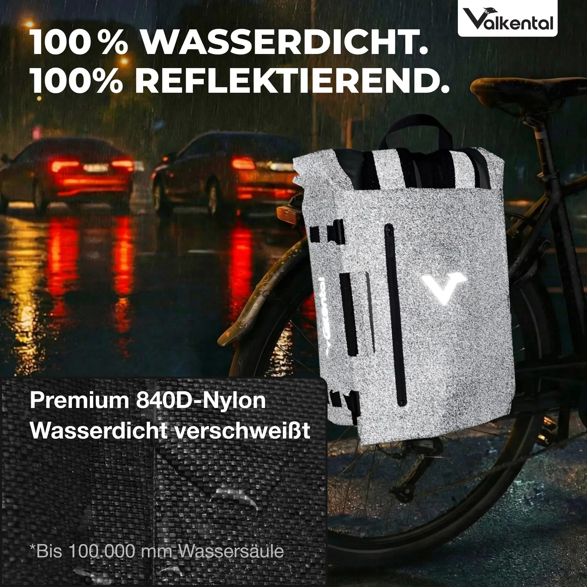 Valkental TrailX schwarz reflektierend Valkental TrailX schwarz reflektierend