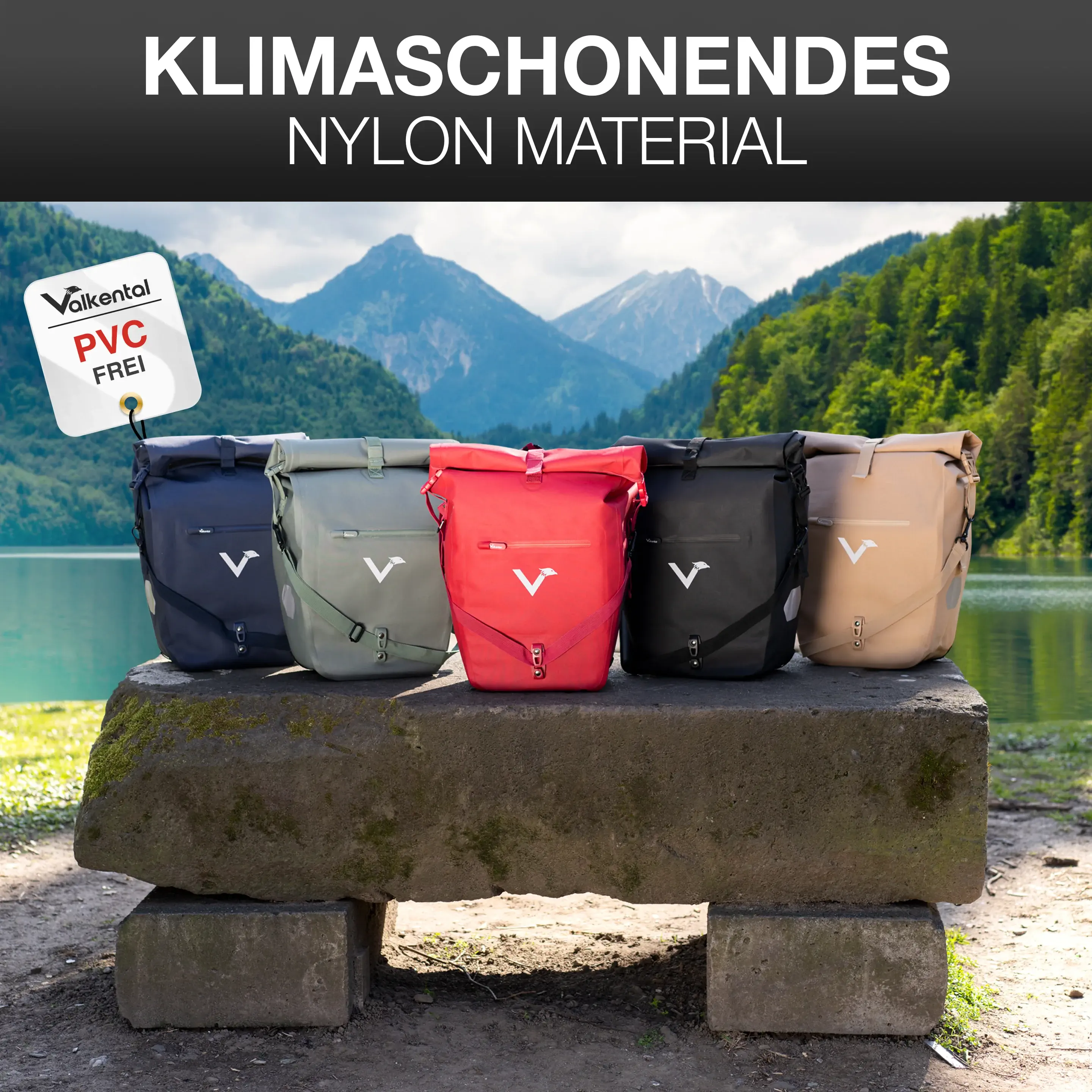 Valkental Bike Bag Urban schwarz reflektierend Valkental Bike Bag Urban schwarz reflektierend