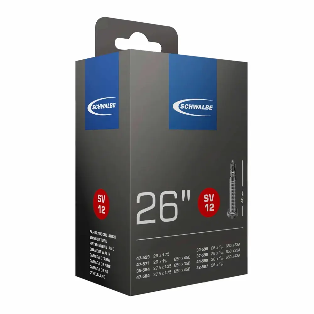 Schwalbe Schlauch 26 Zoll Nr. 12 SV - Sclaverant - Presta Schwalbe Schlauch 26 Zoll Nr. 12 SV - Sclaverant - Presta
