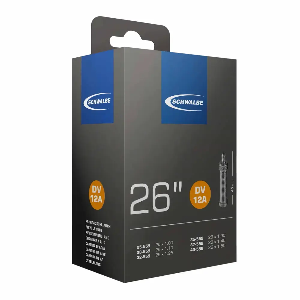 Schwalbe Schlauch 26 Zoll Nr. 12A DV - Dunlop - Blitzventil Schwalbe Schlauch 26 Zoll Nr. 12A DV - Dunlop - Blitzventil