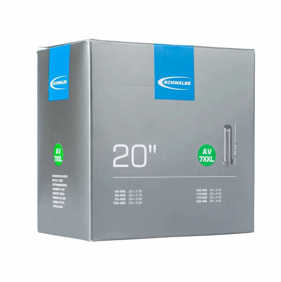 Schwalbe Schlauch 20 Zoll Nr. 7 AV - Autoventil - Schrader - XXL