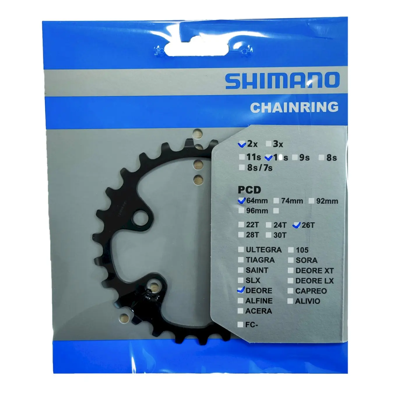 Shimano Kettenblatt Deore FC-M6000 26 Zähne 64 mm